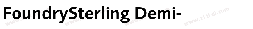FoundrySterling Demi字体转换